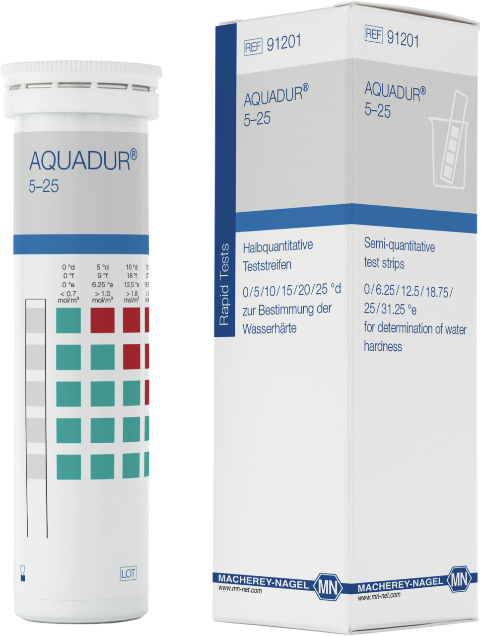 Aquadur test strips water hardheid